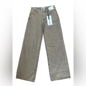 S.O.N.G NWT Women's Classic Tan Wide Leg Jeans